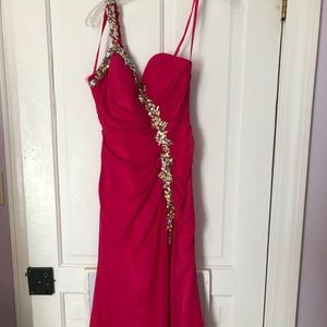 One shoulder formal dress